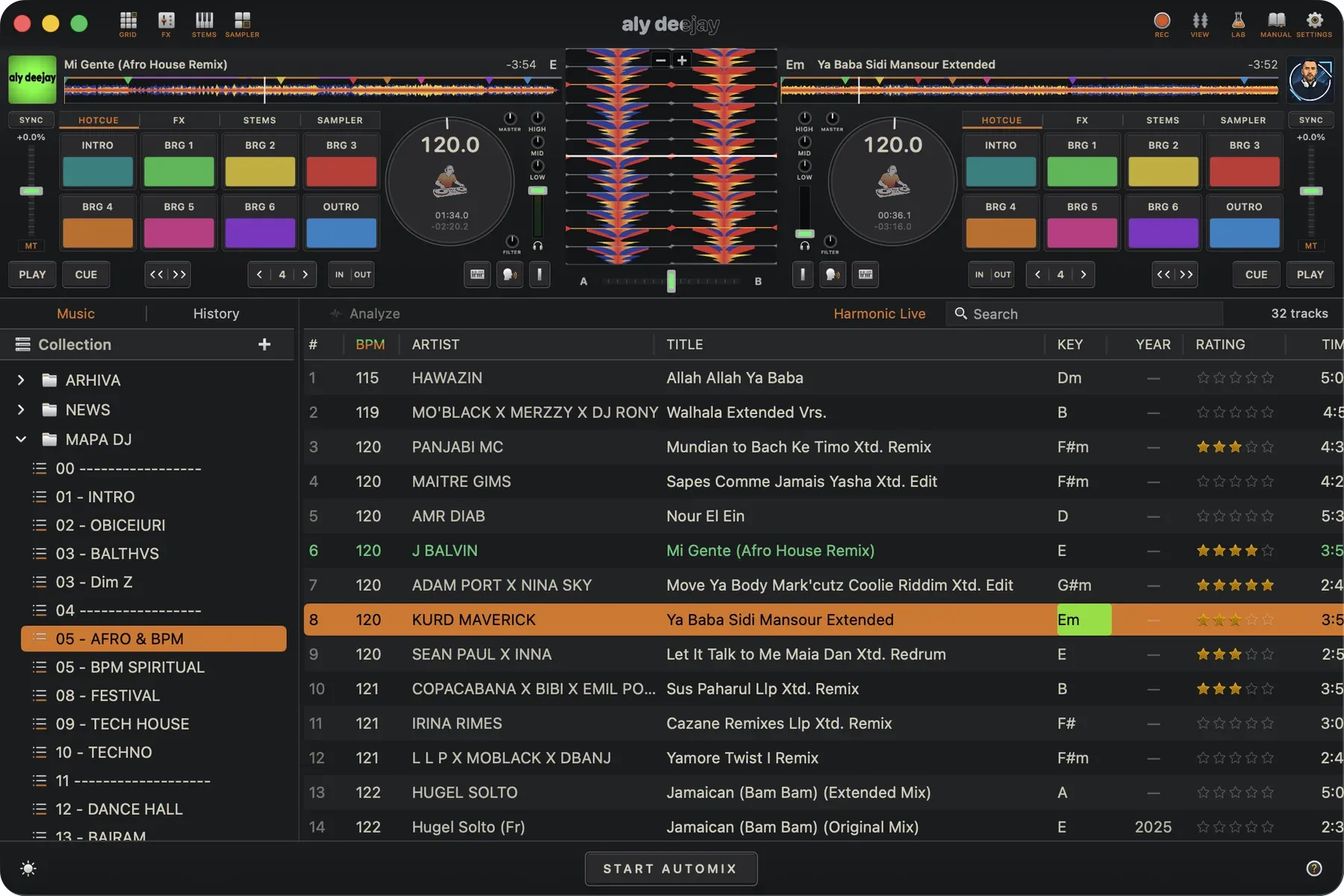 AlyDeejay Harmonic Live recommendations on Mac
