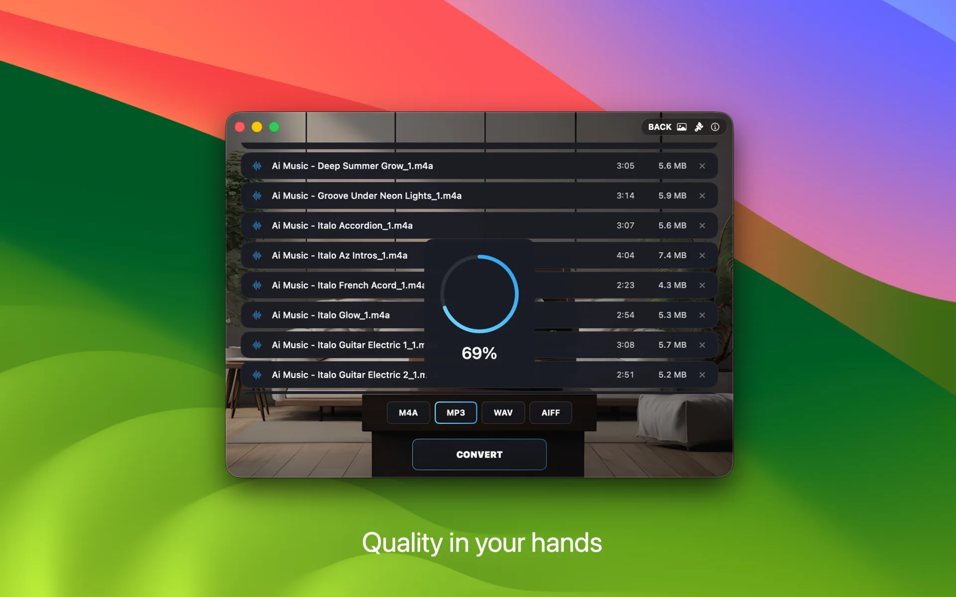Results with built-in playback