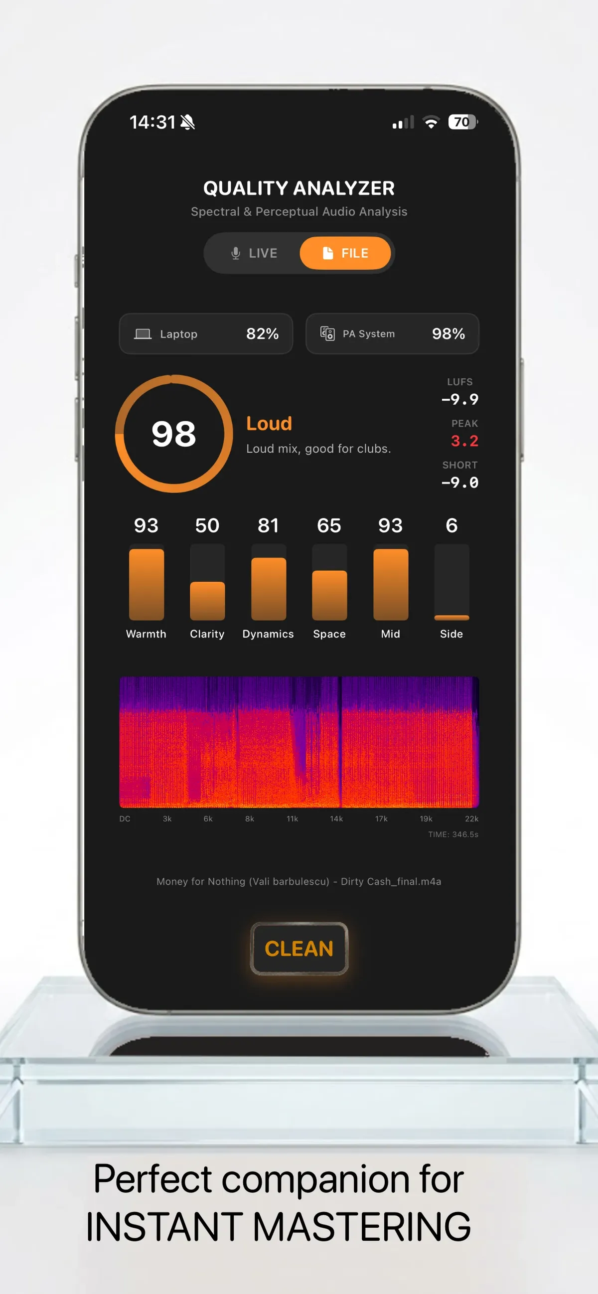 Quality Analyzer iOS - Live dB Meter